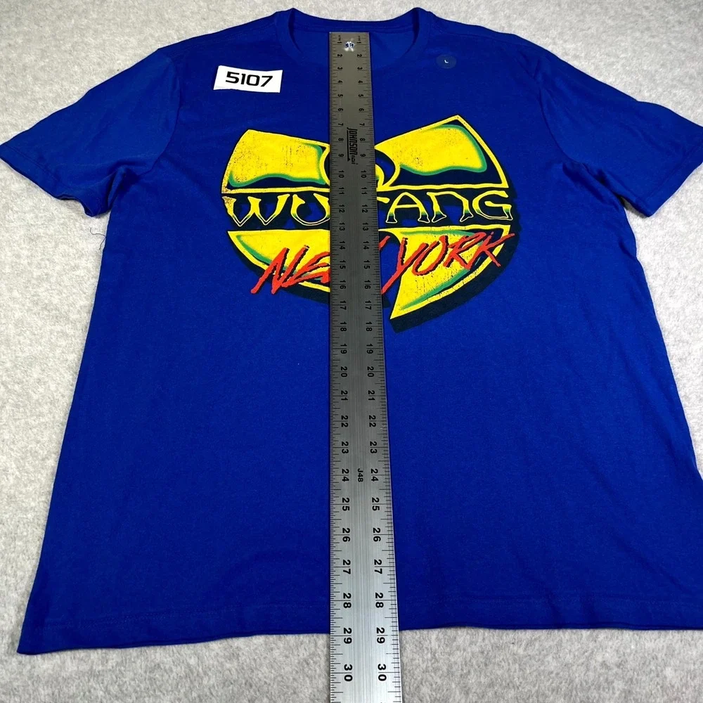 Gap Wu-Tang New York Clan T Shirt Men Large Blue Graphic‎ Print Cotton Crew Neck